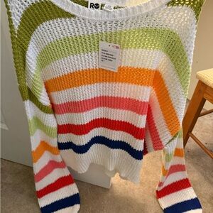 NWT Roxy Striped Sweater